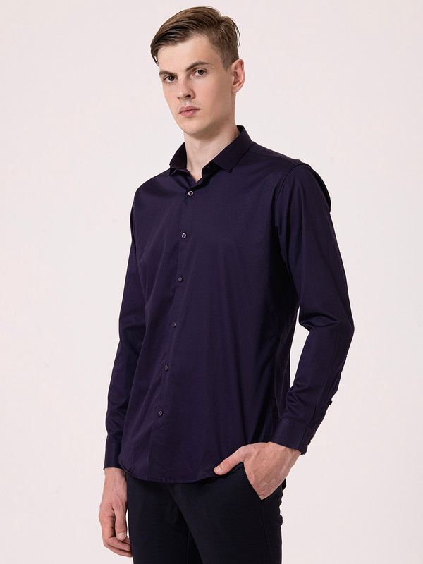 Albion Mens Ink Blue Formal Shirt