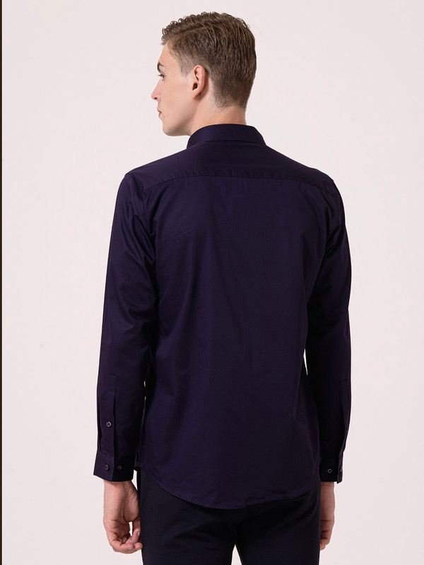 Albion Mens Ink Blue Formal Shirt