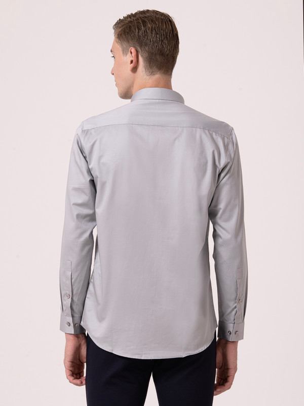 Albion Mens Gray Casual Shirt