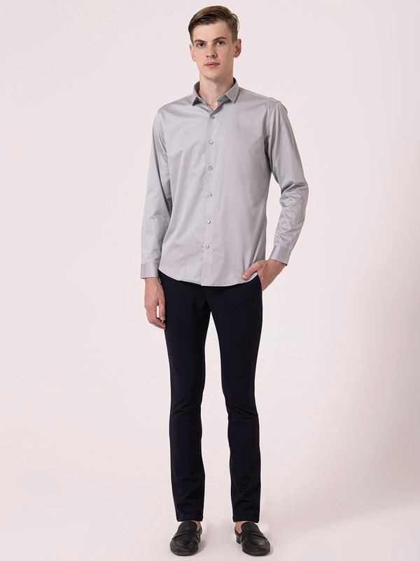 Albion Mens Gray Casual Shirt