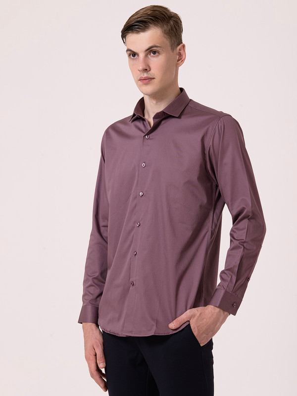 Albion Mens Wine Formal Shirt