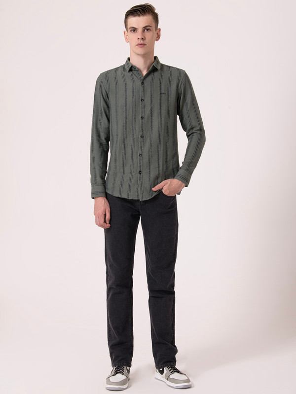 Albion Mens Green Casual Shirt