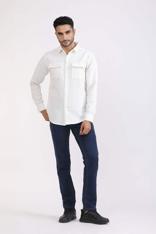 Albion Mens Primume White Casual Shirt