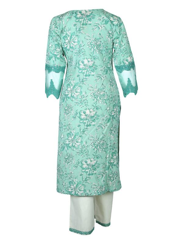 Albion Ladies Prettyone Green Kurti Set