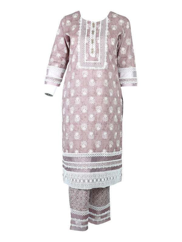 Albion Ladies Prettyone Brown Kurti Set