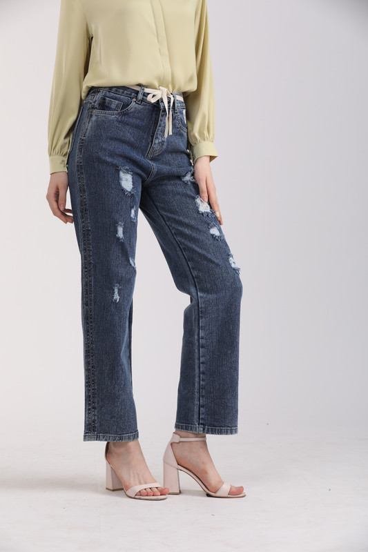Albion Women Dark Blue Straight Jeans