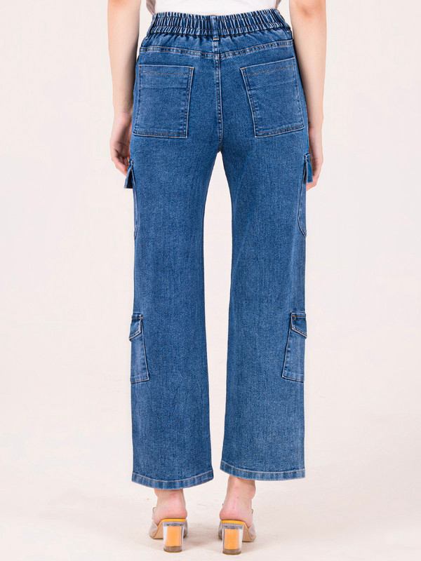 Albion Women Mid Blue Smart Straight Jeans