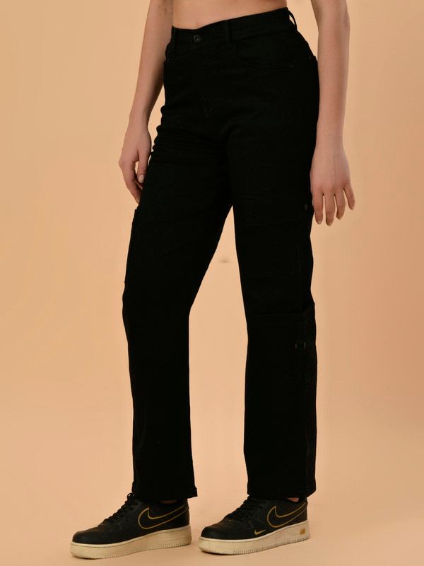 ALBION PREMIUIM LOTUS BLACK JEANS