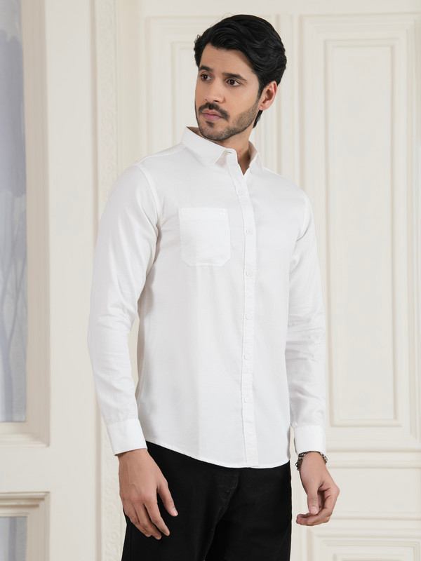 ALBION MENS HATCHERS WHITE SHIRT