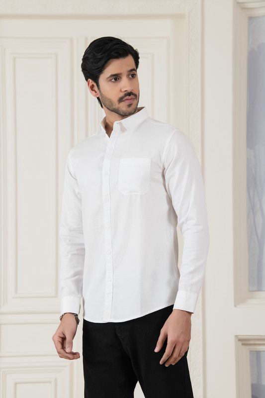 ALBION MENS HATCHERS WHITE SHIRT
