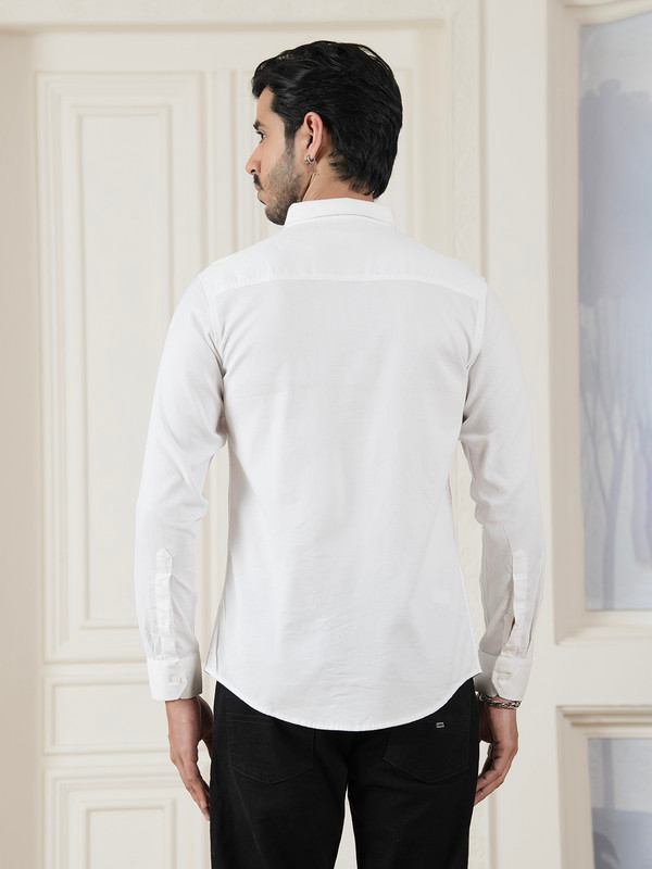 ALBION MENS HATCHERS WHITE SHIRT