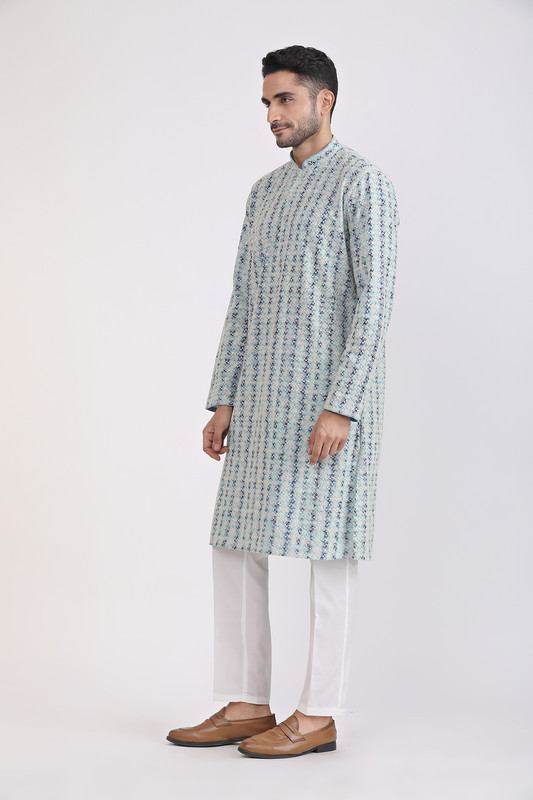 Albion Mens Primume Ferozi Kurta Pyjama