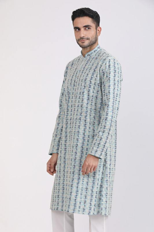 Albion Mens Primume Ferozi Kurta Pyjama