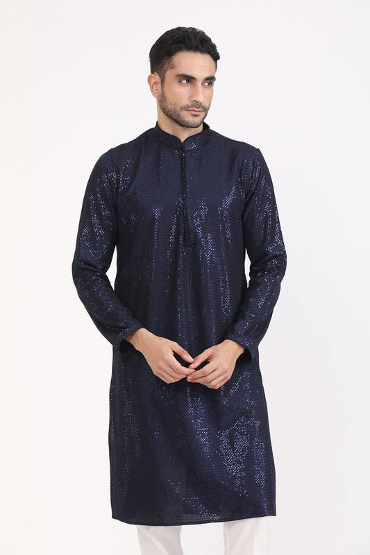 Albion Mens Primume R.Blue Kurta Pyjama