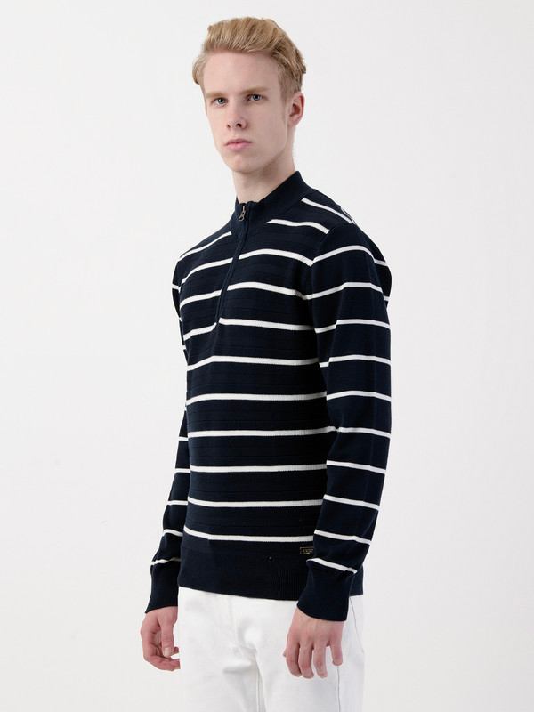 Albion Mens Navy White Pullover