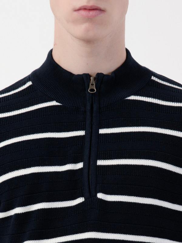 Albion Mens Navy White Pullover