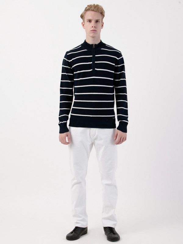Albion Mens Navy White Pullover