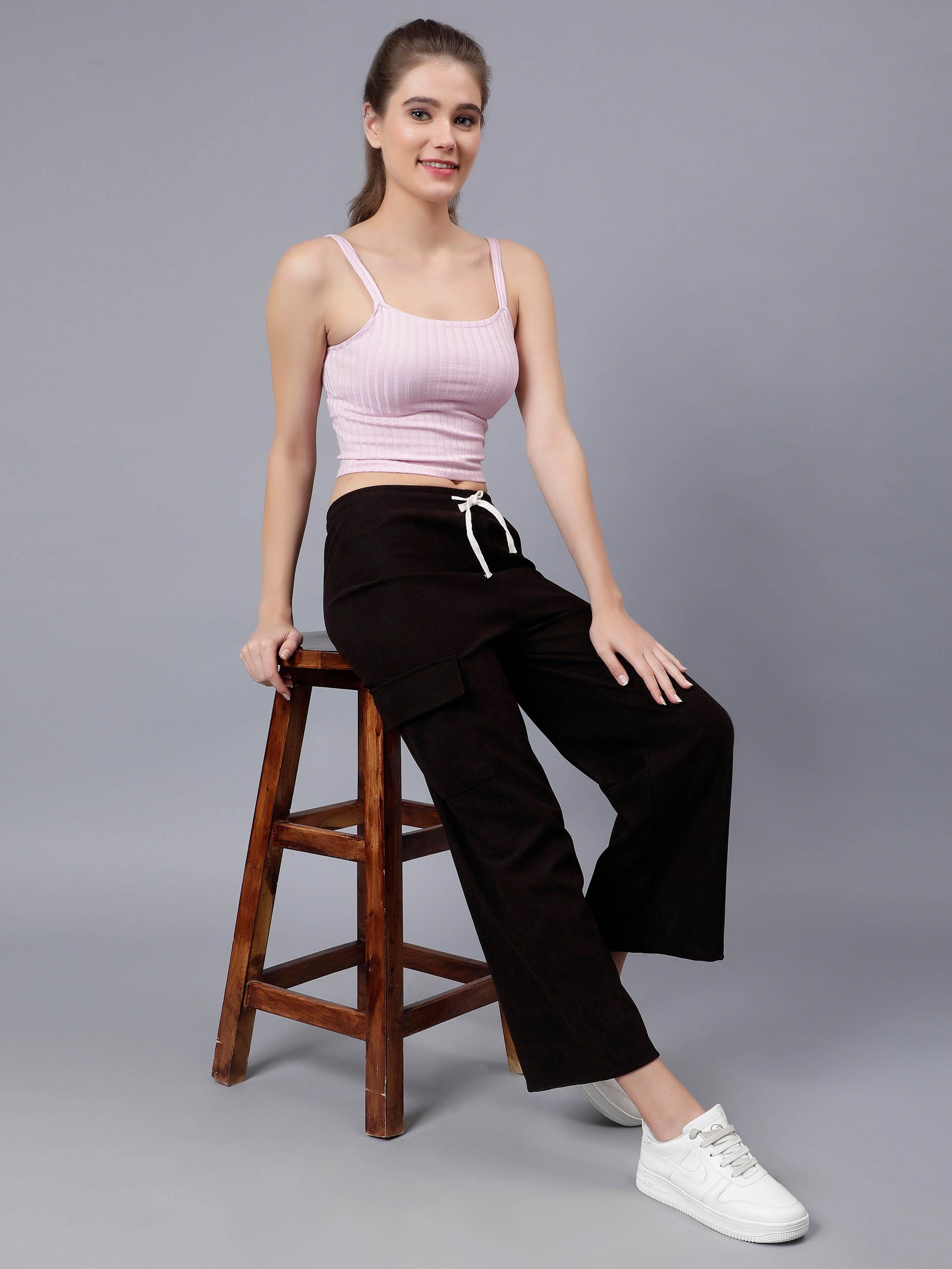 Albion Women Chicago Lower Brown Track Pant