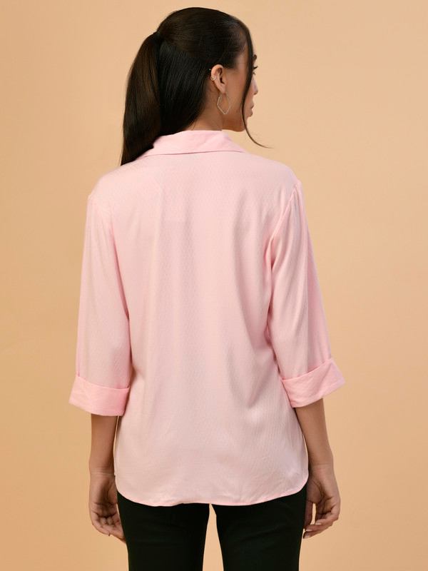 ALBION PREMIUM LADIES PINK CASUAL SHIRT