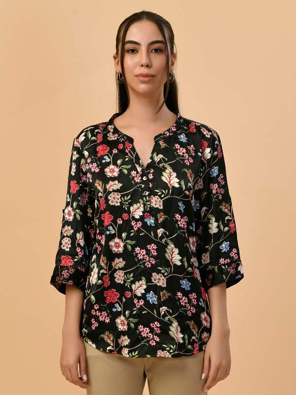 ALBION PREMIUM LADIES BLACK BLOUSON TOP