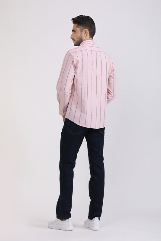 Albion Mens Premiume Baby Pink Casual Shirt