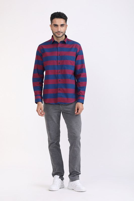 Albion Mens Primume Blue Casual Shirt
