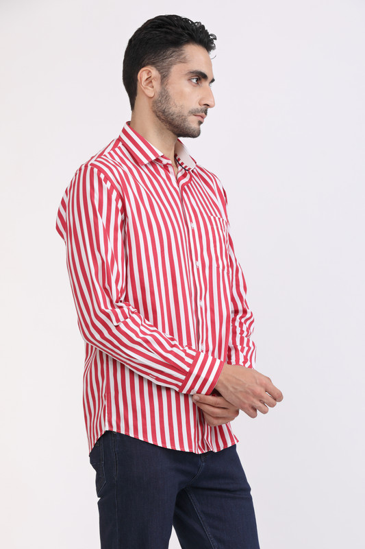 Albion Mens Premium Red Casual Shirt
