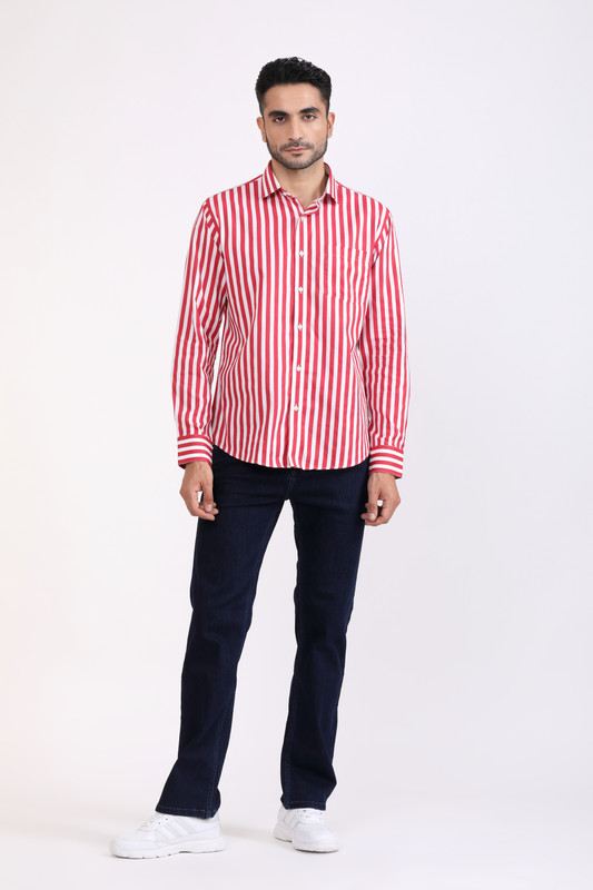 Albion Mens Premium Red Casual Shirt