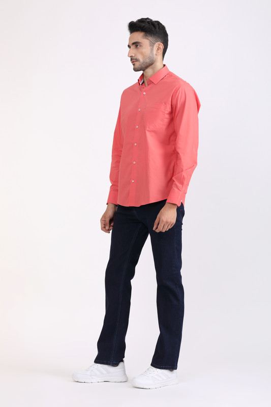 Albion Mens Primume Orange Casual Shirt