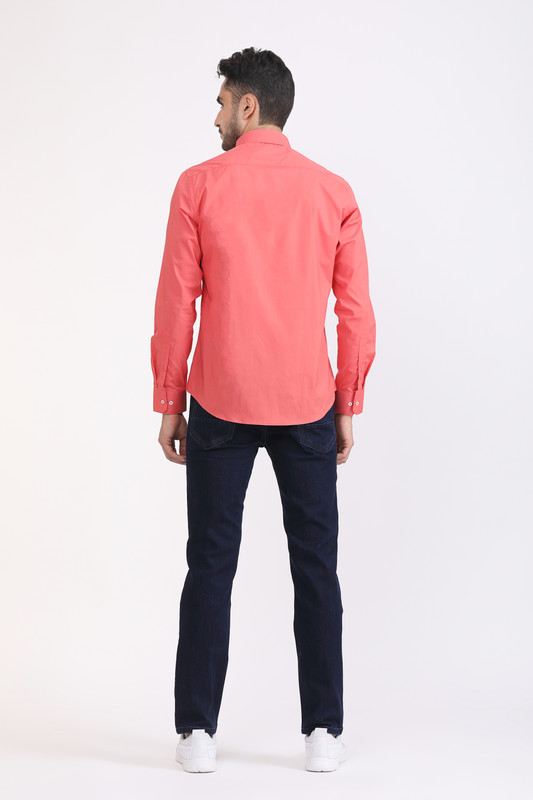 Albion Mens Primume Orange Casual Shirt