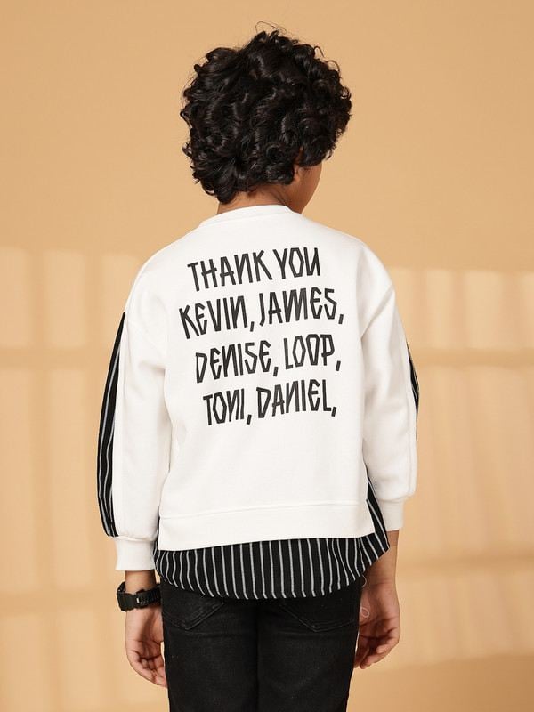 Albion By CnM Kids Boys WHITE SWEATSHIRT