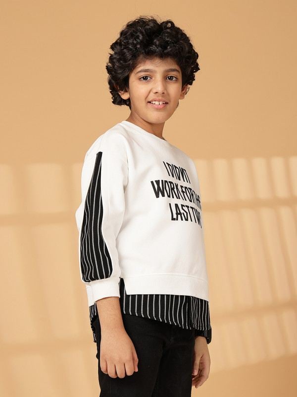 Albion By CnM Kids Boys WHITE SWEATSHIRT
