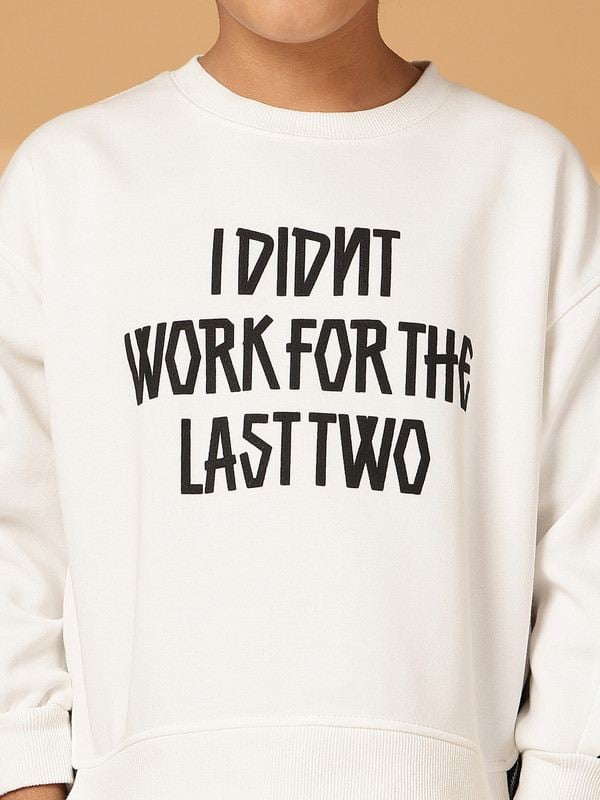 Albion By CnM Kids Boys WHITE SWEATSHIRT