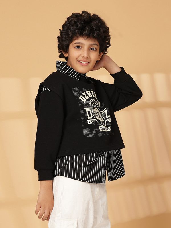 Albion By CnM Kids Boys BLACK SWEATSHIRT