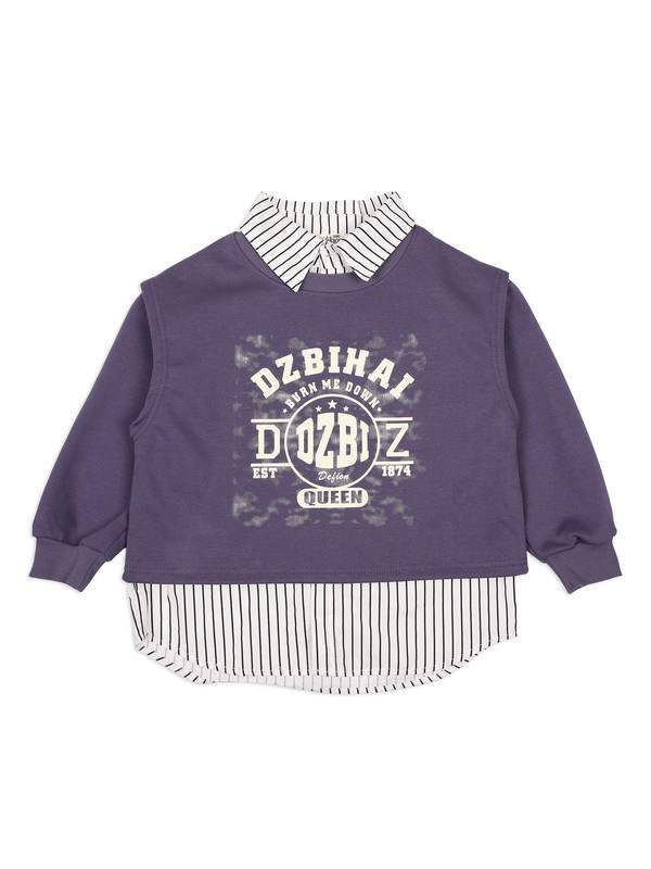Albion Kids Boys Purple Sweatshirt
