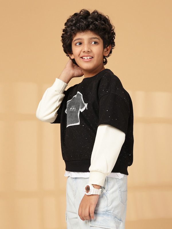 Albion By CnM Kids Boys BLACK SWEATSHIRT