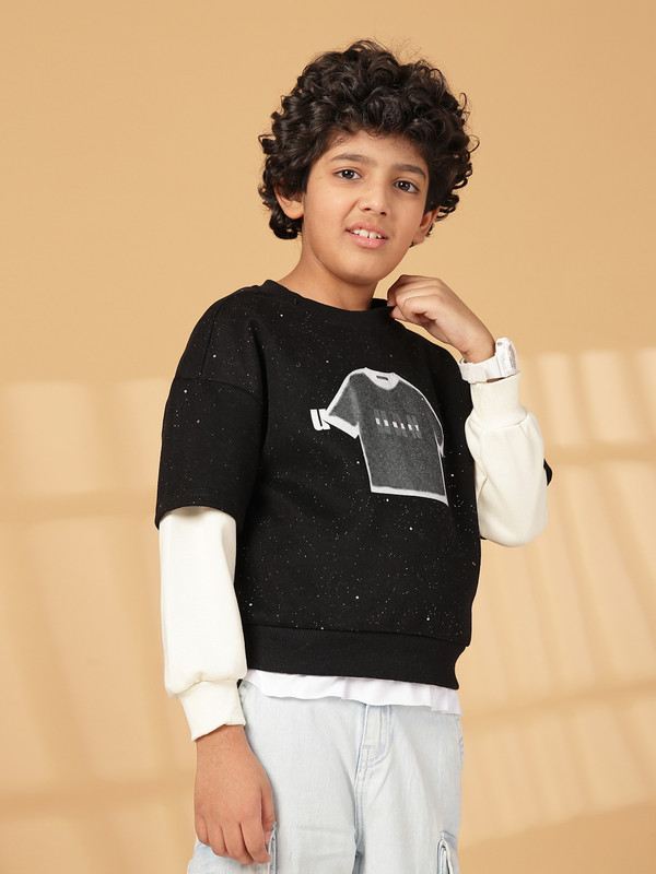 Albion By CnM Kids Boys BLACK SWEATSHIRT