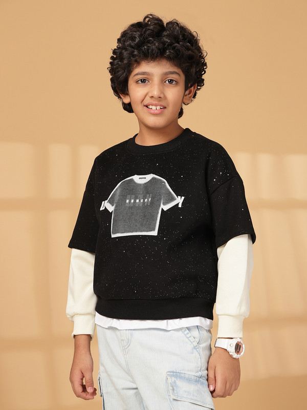 Albion By CnM Kids Boys BLACK SWEATSHIRT