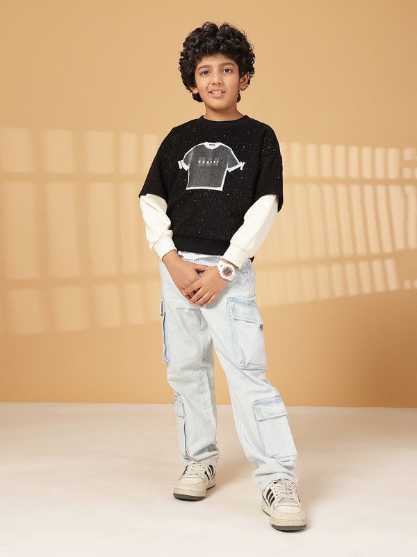 Albion By CnM Kids Boys BLACK SWEATSHIRT