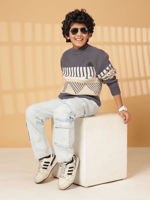 Albion By CnM Kids Boys GREY PULLOVER