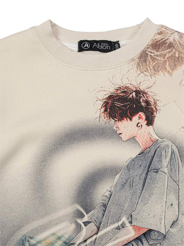 Albion Kids Boys Cream Sweatshirt