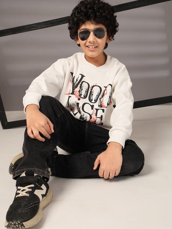 Albion By CnM Kids Boys WHITE SWEATSHIRT