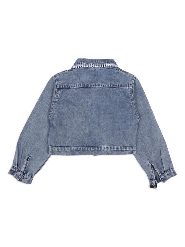 Albion Kids Girls Blue Crop Jacket