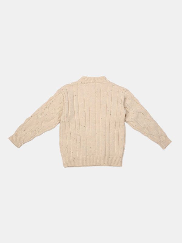 Albion Kids Girls Cream Sweatshirt