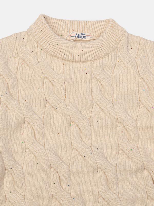 Albion Kids Girls Cream Sweatshirt