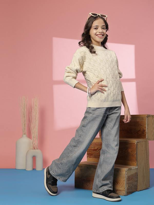 Albion By CnM GIRLS KIDS CREAM PULLOVER