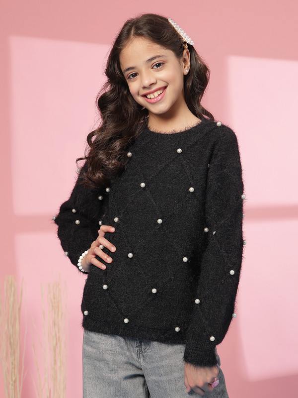 Albion By CnM GIRLS KIDS BLACK PULLOVER