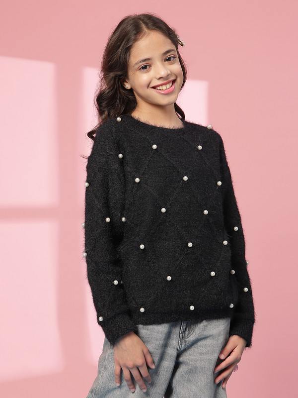 Albion By CnM GIRLS KIDS BLACK PULLOVER