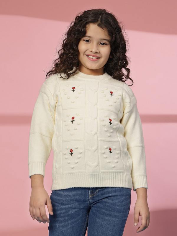 Albion By CnM GIRLS KIDS CREAM PULLOVER