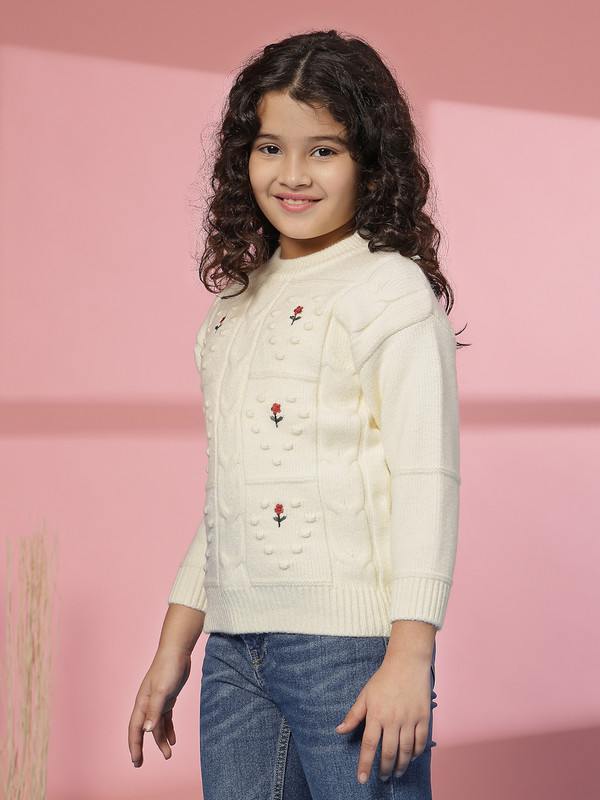 Albion By CnM GIRLS KIDS CREAM PULLOVER
